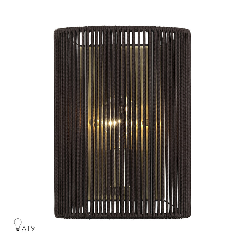 Livex Lighting 49137-01 One Light Wall Sconce, Antique Brass
