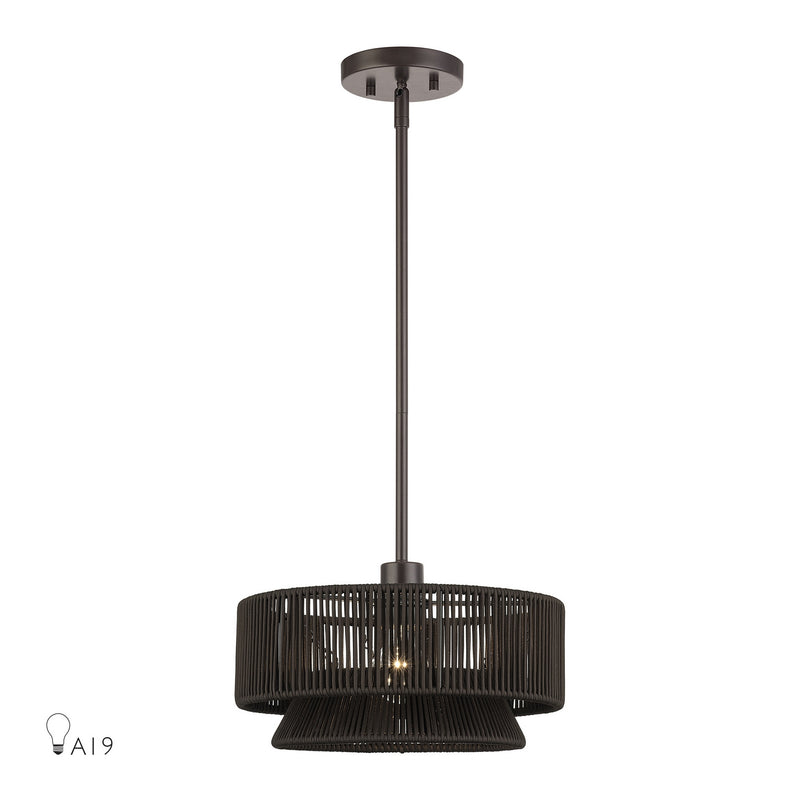Livex Lighting 49141-92 One Light Pendant, English Bronze