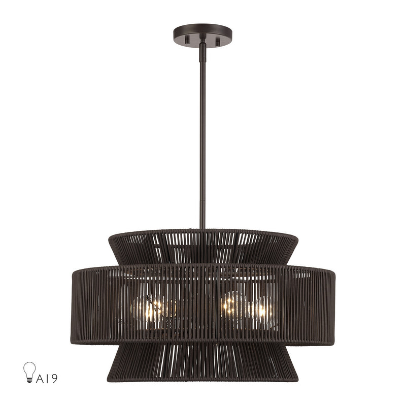 Livex Lighting 49145-92 Five Light Chandelier, English Bronze