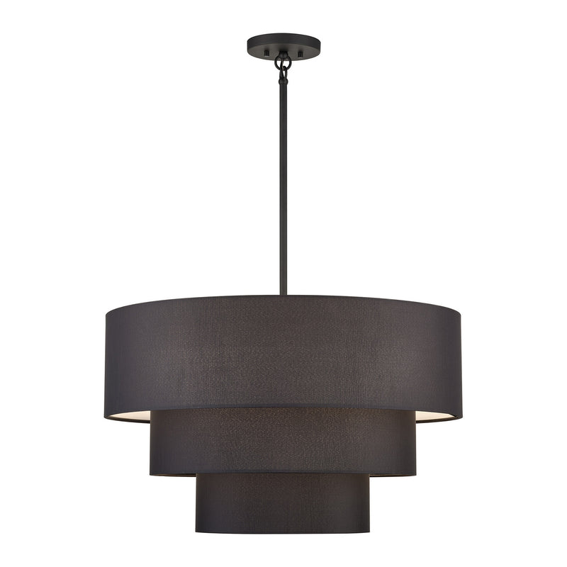 Livex Lighting 50265-04 Five Light Chandelier, Black