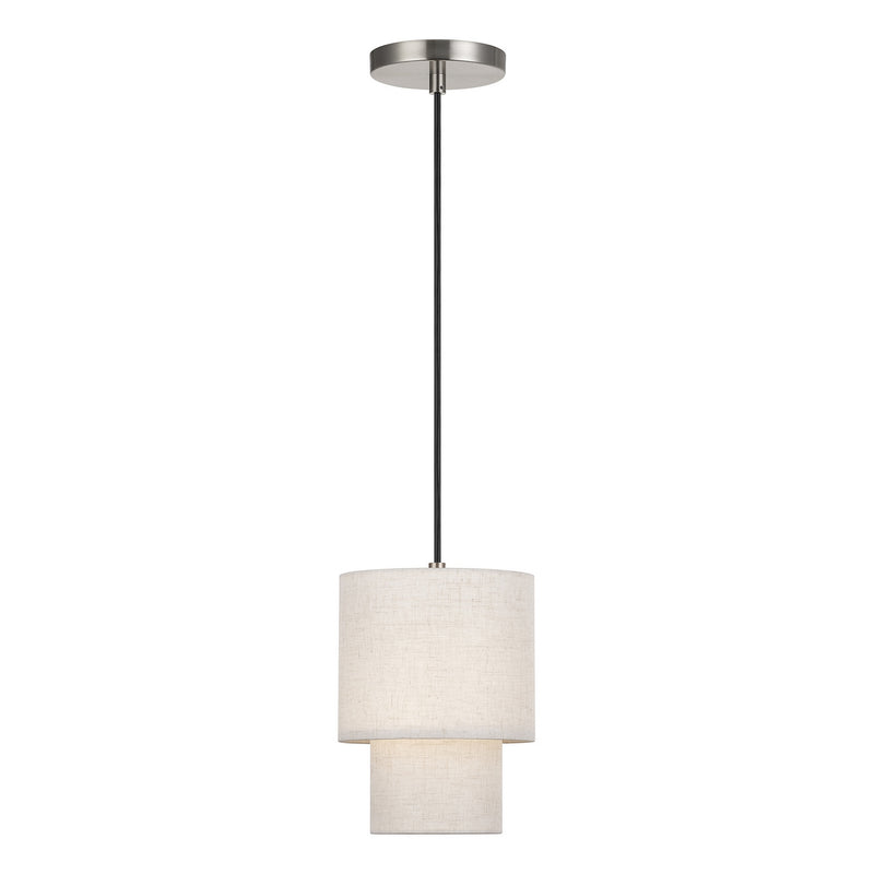 Livex Lighting 51089-91 One Light Mini Pendant, Brushed Nickel