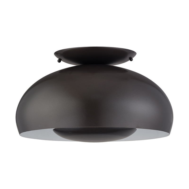 Livex Lighting 51517-92 Three Light Semi-Flush Mount, English Bronze