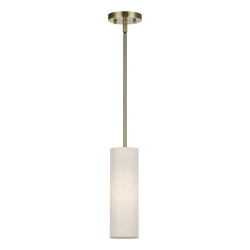 Livex Lighting 52130-01 One Light Mini Pendant, Antique Brass
