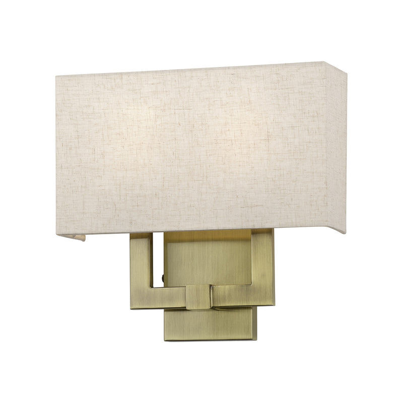 Livex Lighting 52132-01 Two Light Wall Sconce, Antique Brass