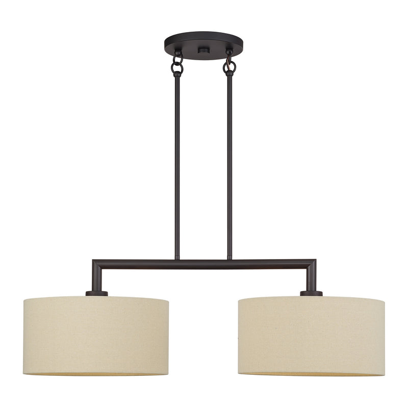 Livex Lighting 52262-07 Two Light Linear Chandelier, Bronze