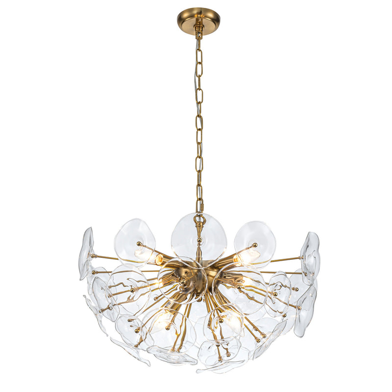 Terracotta Designs H21104-8BR Eight Light Chandelier, Warm Brass