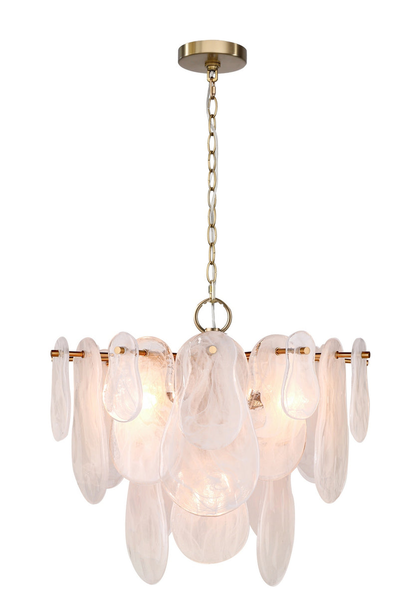 Terracotta Designs H24101M-7 Seven Light Chandelier, Antique Brass