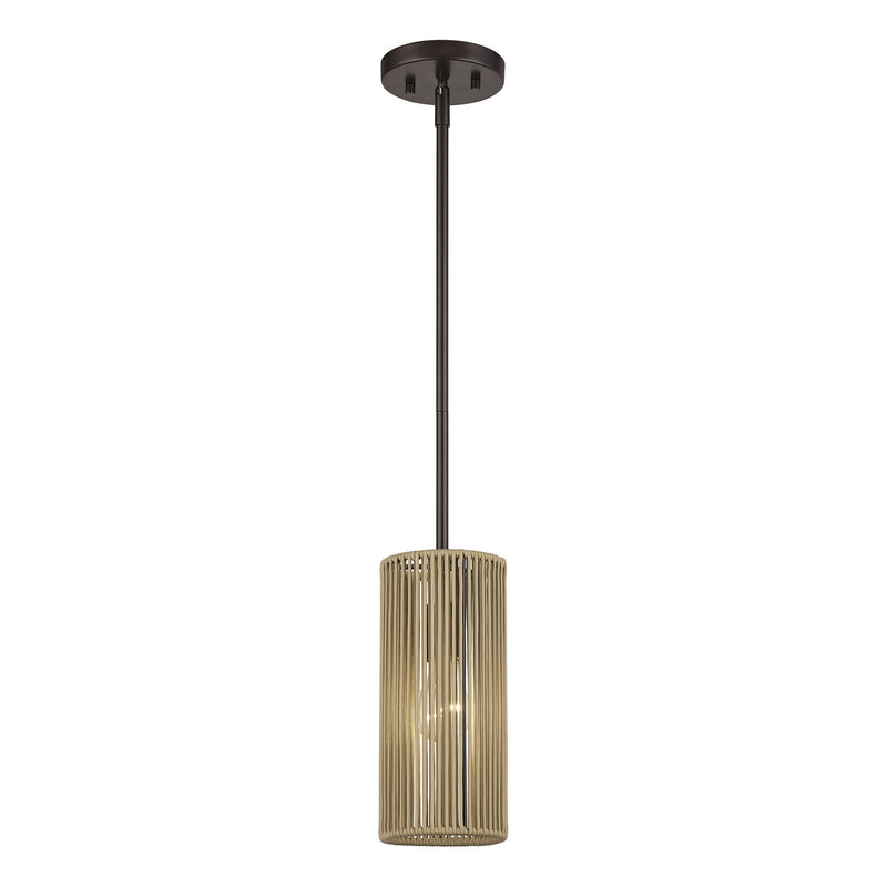 Livex Lighting 53151-92 One Light Mini Pendant, English Bronze