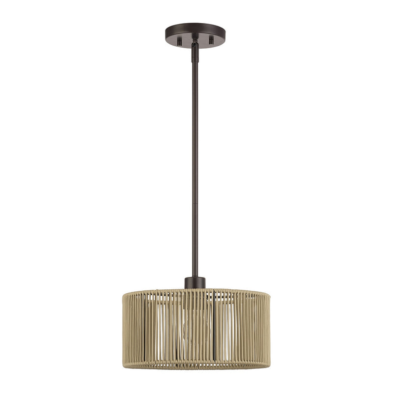 Livex Lighting 53152-92 One Light Pendant, English Bronze