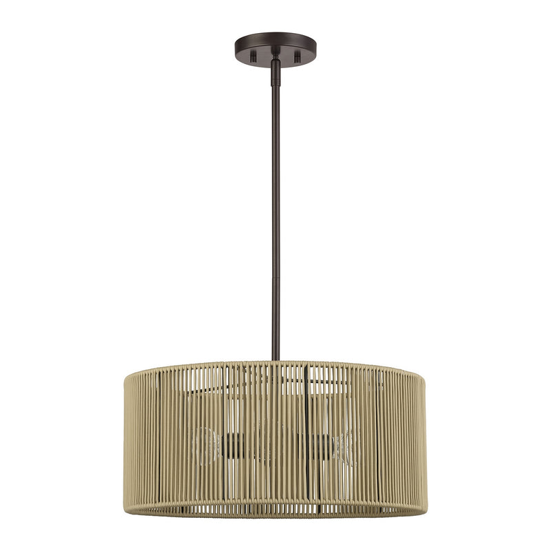 Livex Lighting 53153-92 Three Light Chandelier, English Bronze