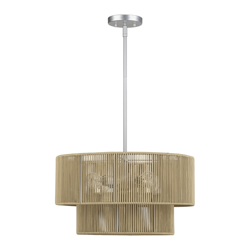Livex Lighting 53154-81 Four Light Chandelier, Painted Nickel