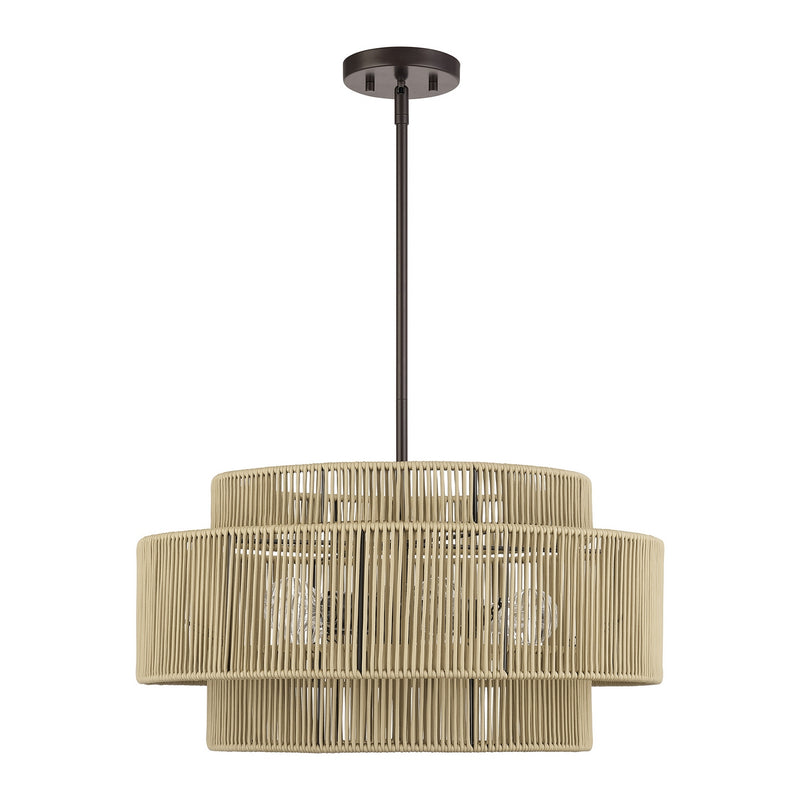 Livex Lighting 53155-92 Five Light Chandelier, English Bronze