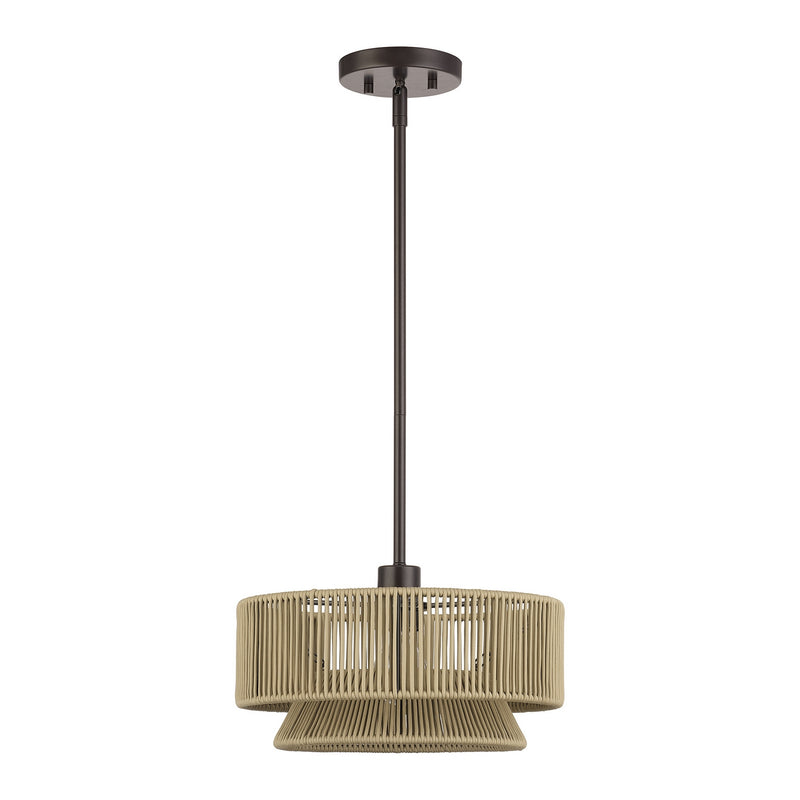 Livex Lighting 53162-92 One Light Pendant, English Bronze
