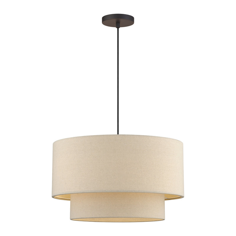 Livex Lighting 58874-07 Three Light Pendant, Bronze