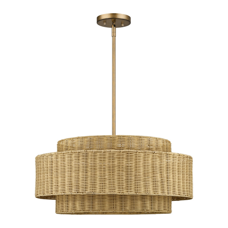 Livex Lighting 60039-48 Five Light Chandelier, Antique Gold Leaf