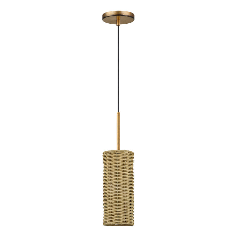 Livex Lighting 60040-48 One Light Mini Pendant, Antique Gold Leaf