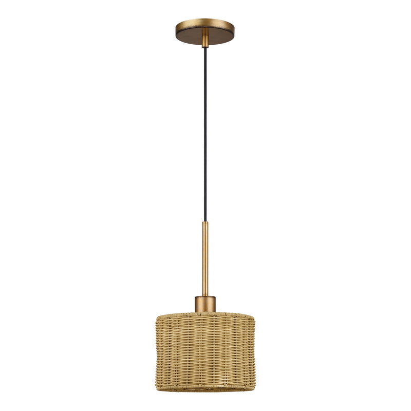 Livex Lighting 60041-48 One Light Mini Pendant, Antique Gold Leaf