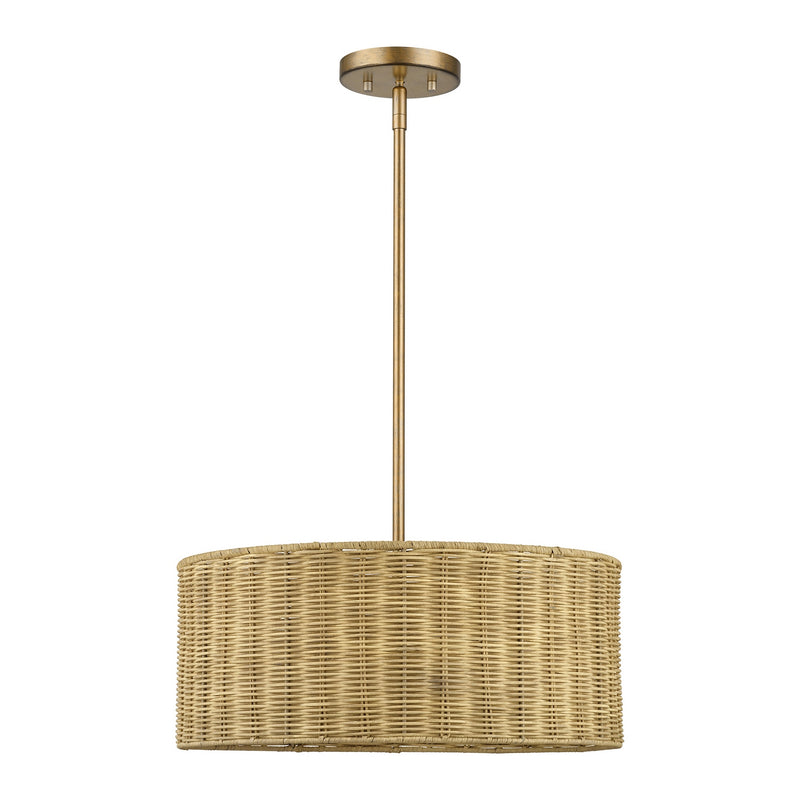 Livex Lighting 60043-48 Three Light Chandelier, Antique Gold Leaf