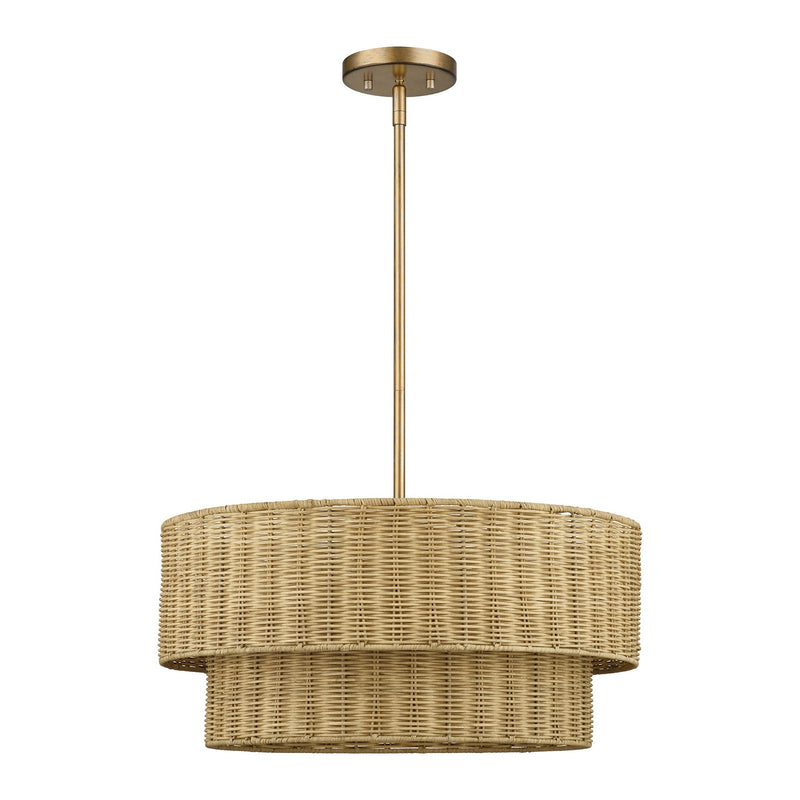 Livex Lighting 60044-48 Four Light Chandelier, Antique Gold Leaf