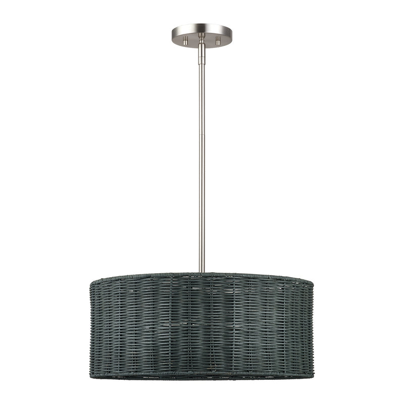 Livex Lighting 60114-91 Three Light Chandelier, Brushed Nickel