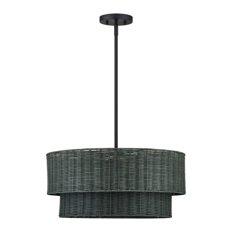 Livex Lighting 60115-04 Four Light Chandelier, Black