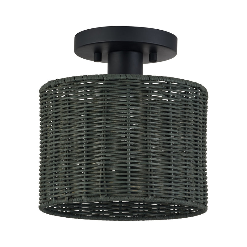 Livex Lighting 60116-04 One Light Semi-Flush Mount, Black