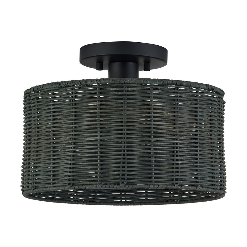 Livex Lighting 60117-04 One Light Semi-Flush Mount, Black
