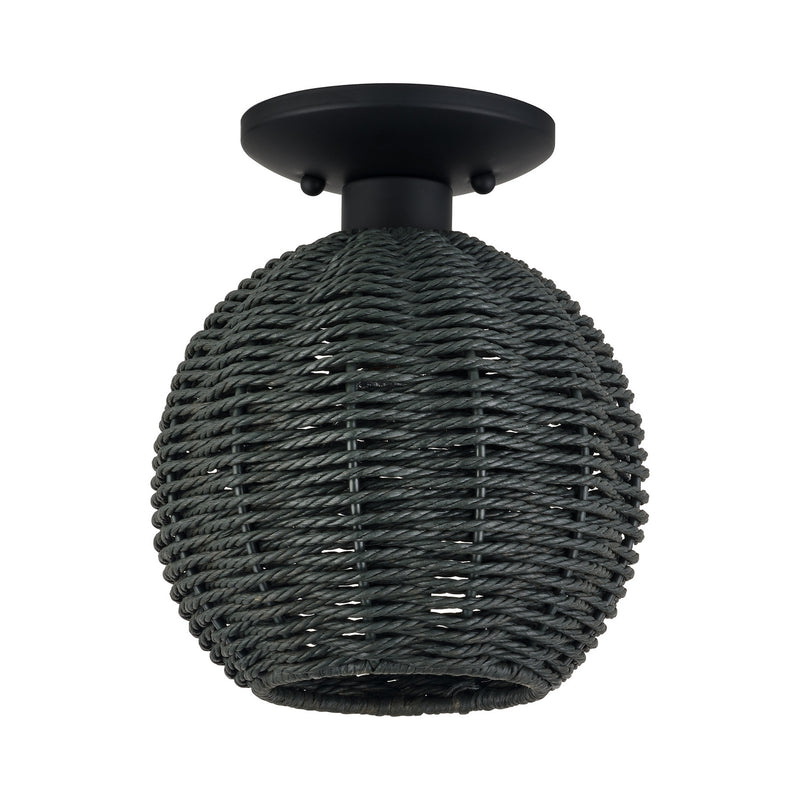 Livex Lighting 60156-04 One Light Semi-Flush Mount, Black