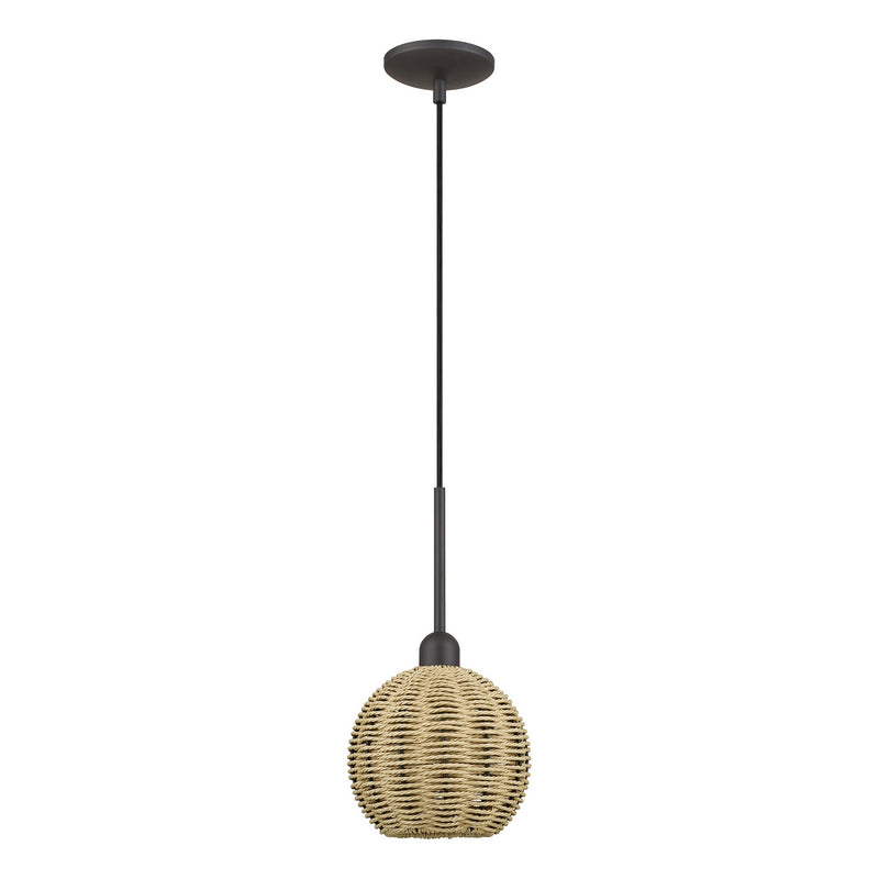Livex Lighting 60201-07 One Light Mini Pendant, Bronze