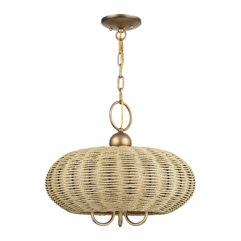 Livex Lighting 60204-48 Three Light Chandelier, Antique Gold Leaf