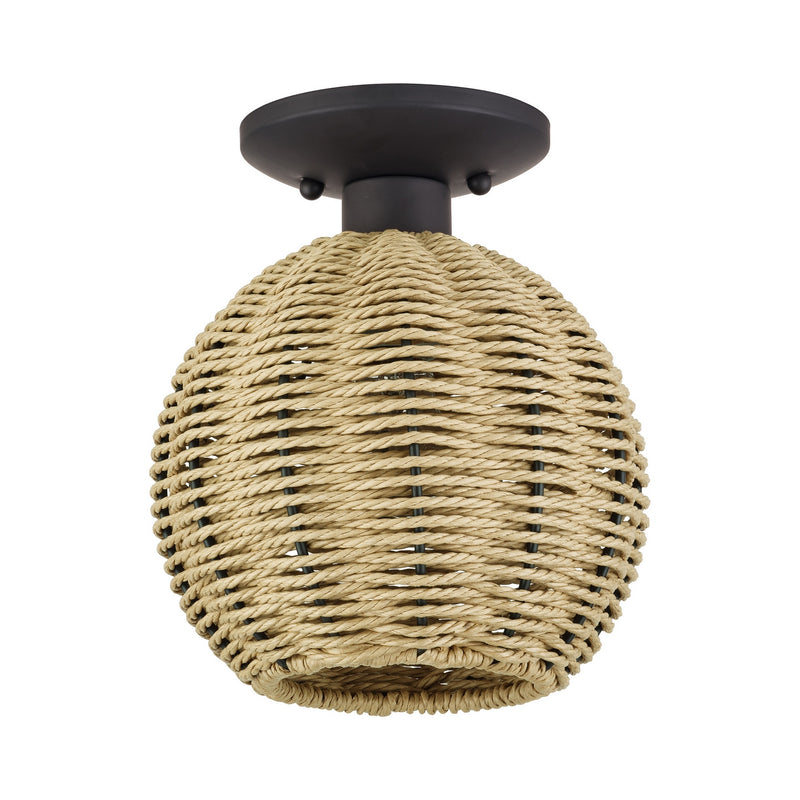 Livex Lighting 60206-07 One Light Semi-Flush Mount, Bronze