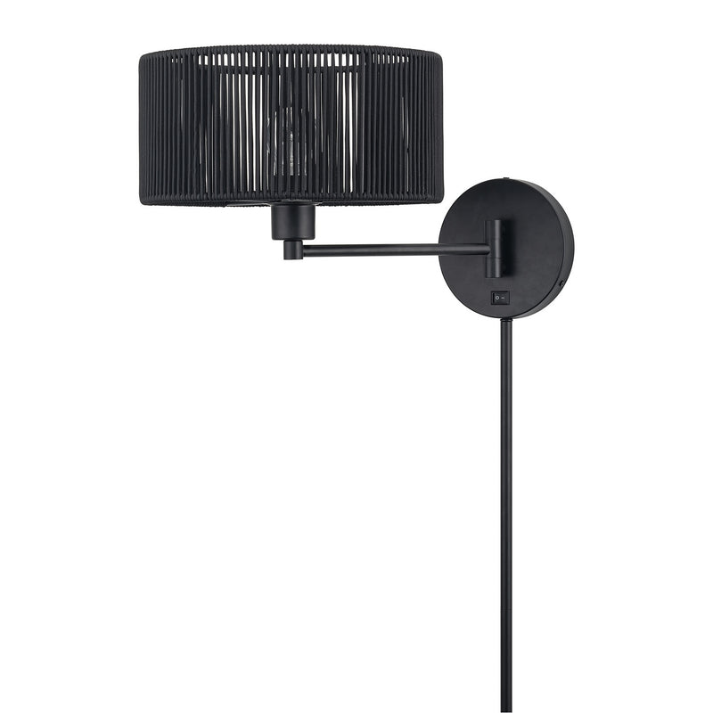 Livex Lighting 60237-04 One Light Swing Arm Wall Lamp, Black