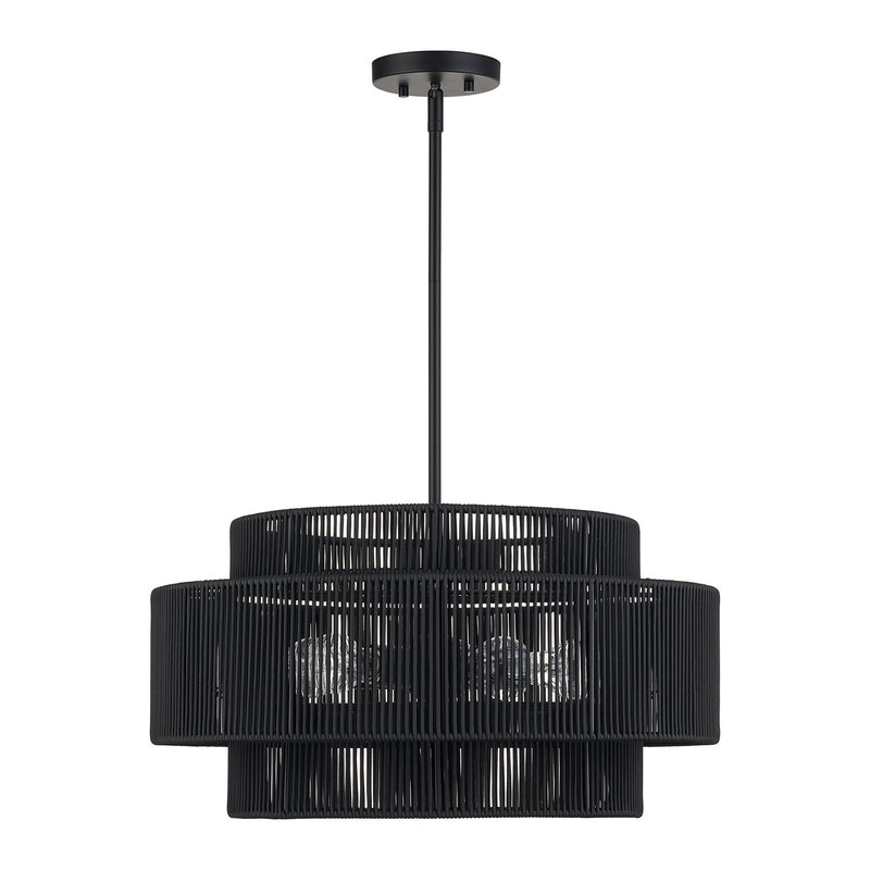 Livex Lighting 60245-04 Five Light Chandelier, Black