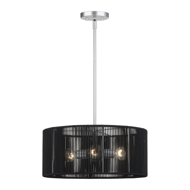 Livex Lighting 60246-81 Three Light Chandelier, Painted Nickel