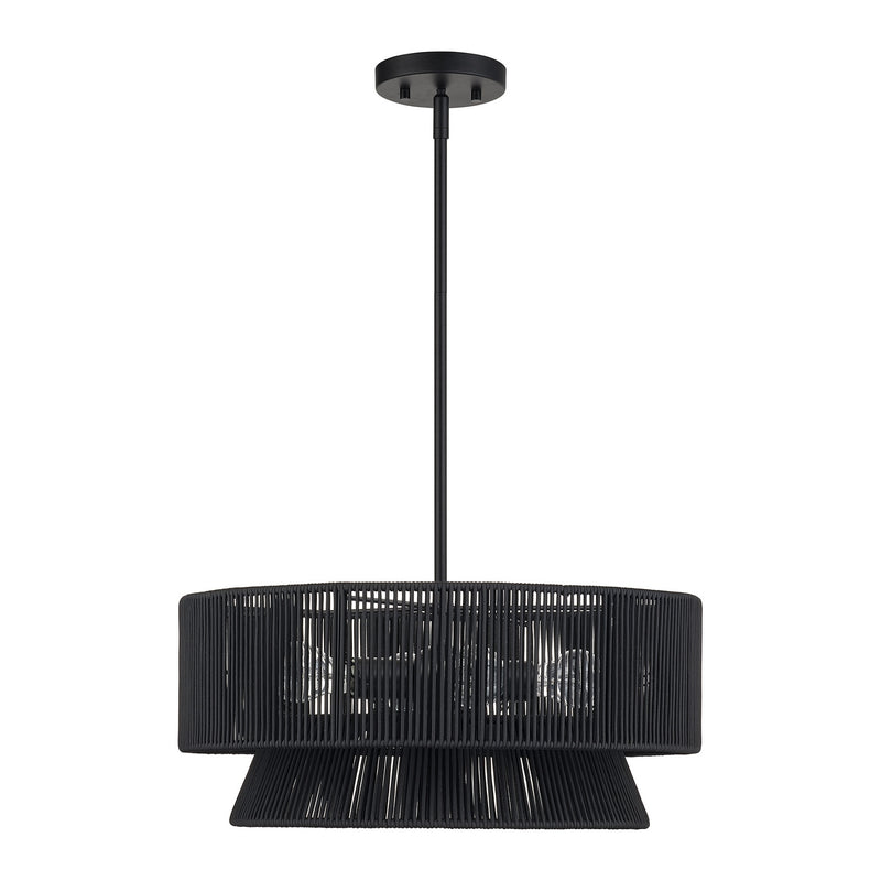 Livex Lighting 60254-04 Four Light Chandelier, Black