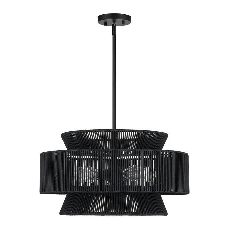 Livex Lighting 60255-04 Five Light Chandelier, Black
