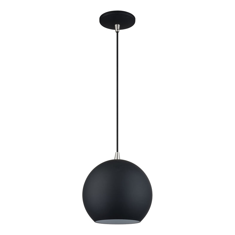 Livex Lighting 60278-04 LED Pendant, Black w/Brushed Nickel