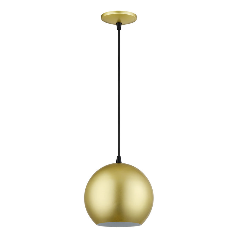 Livex Lighting 60278-33 LED Pendant, Soft Gold w/Black