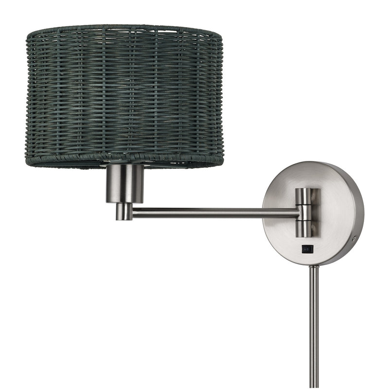 Livex Lighting 60439-91 One Light Swing Arm Wall Lamp, Brushed Nickel
