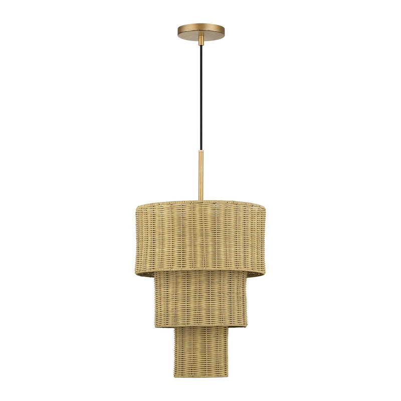 Livex Lighting 60595-48 Two Light Pendant, Antique Gold Leaf