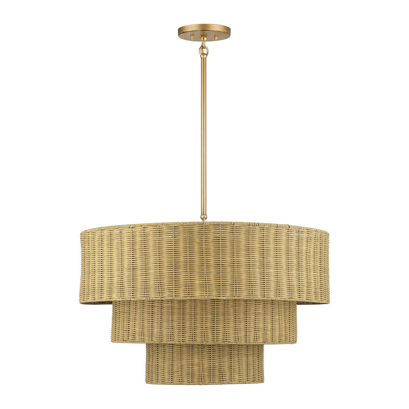 Livex Lighting 60596-48 Six Light Chandelier, Antique Gold Leaf