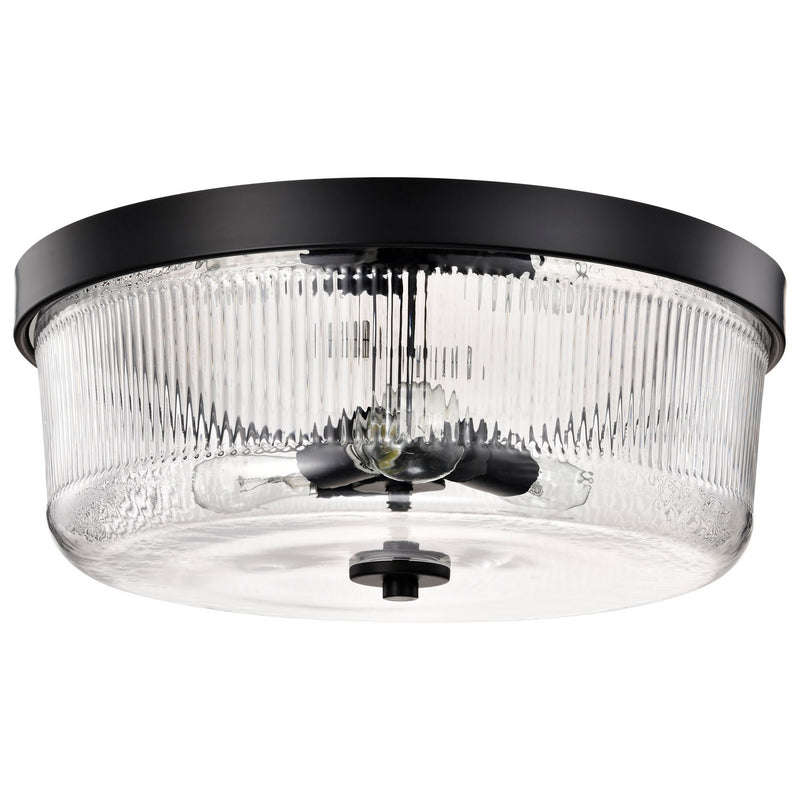 Nuvo Lighting 60-8609 Three Light Flush Mount, Matte Black