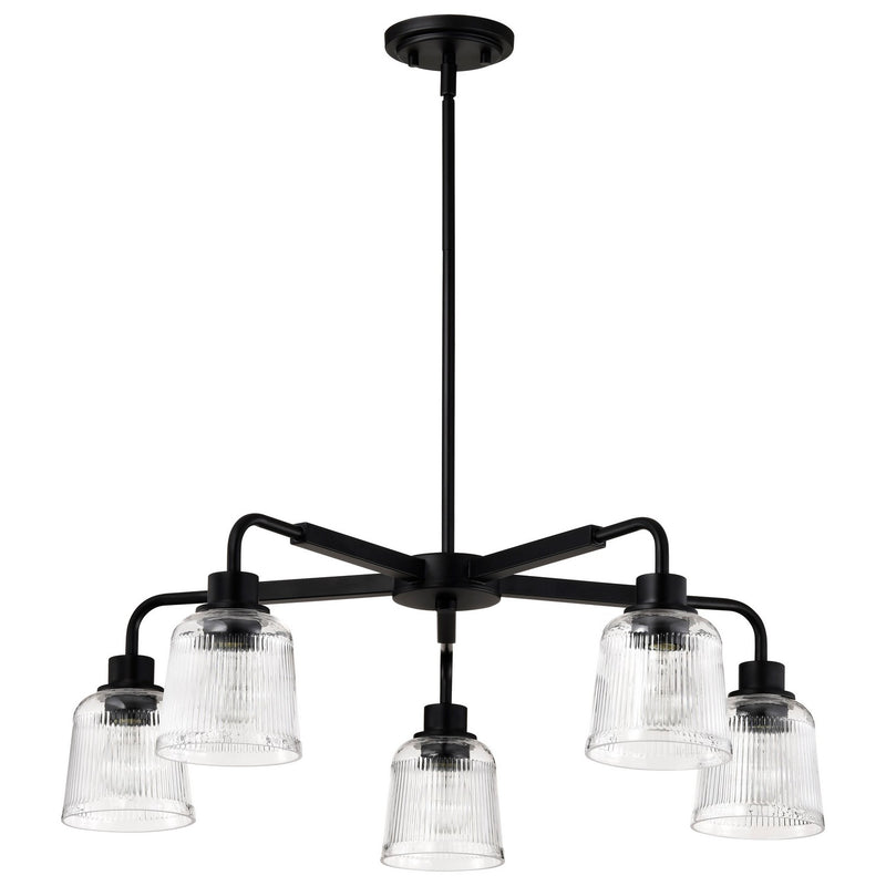 Nuvo Lighting 60-8611 Five Light Chandelier, Matte Black
