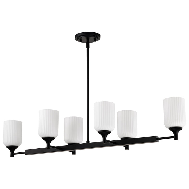 Nuvo Lighting 60-8649 Six Light Island Pendant, Matte Black