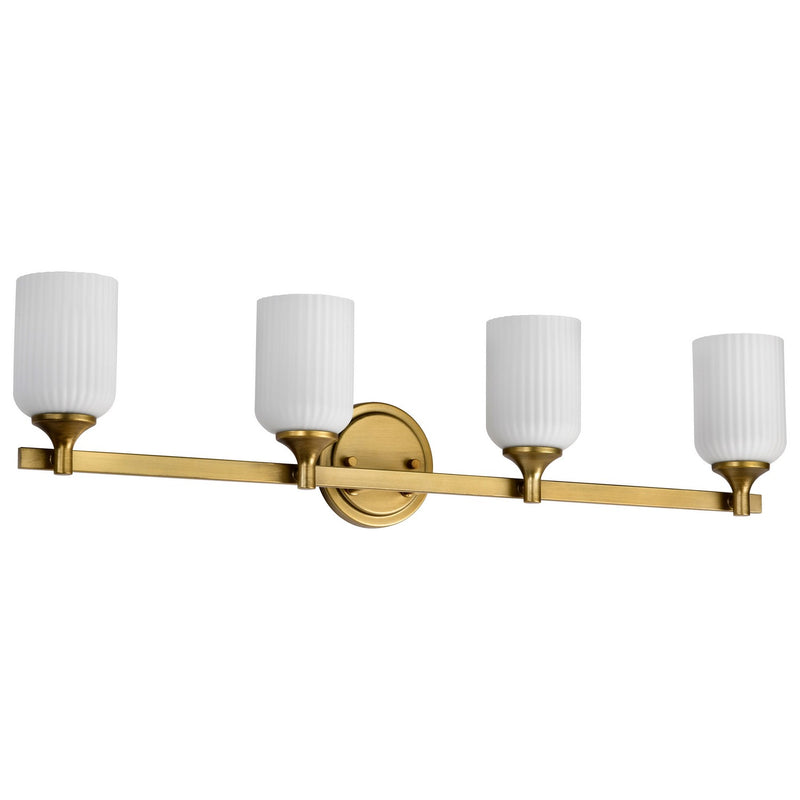 Nuvo Lighting 60-8664 Four Light Vanity, Natural Brass
