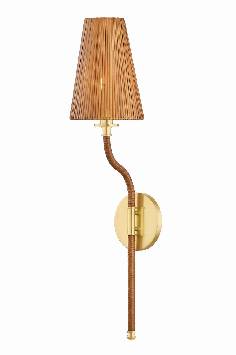 Hudson Valley 1625-AGB One Light Wall Sconce, Aged Brass