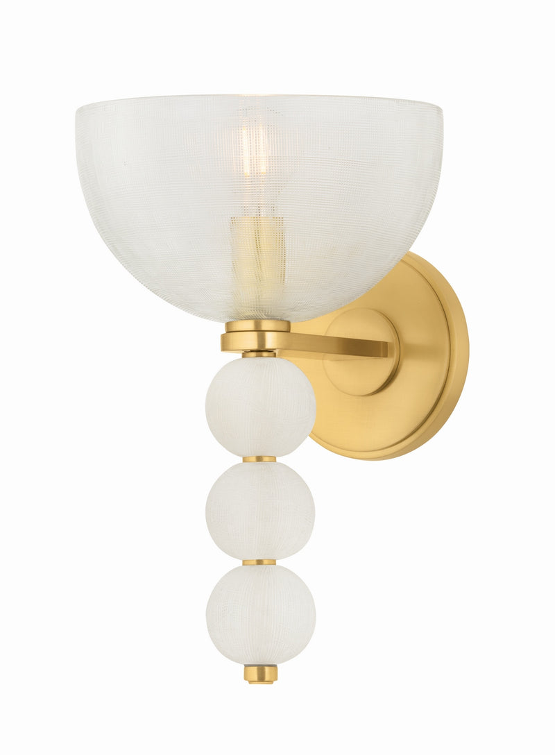 Hudson Valley 2331-AGB One Light Wall Sconce, Aged Brass