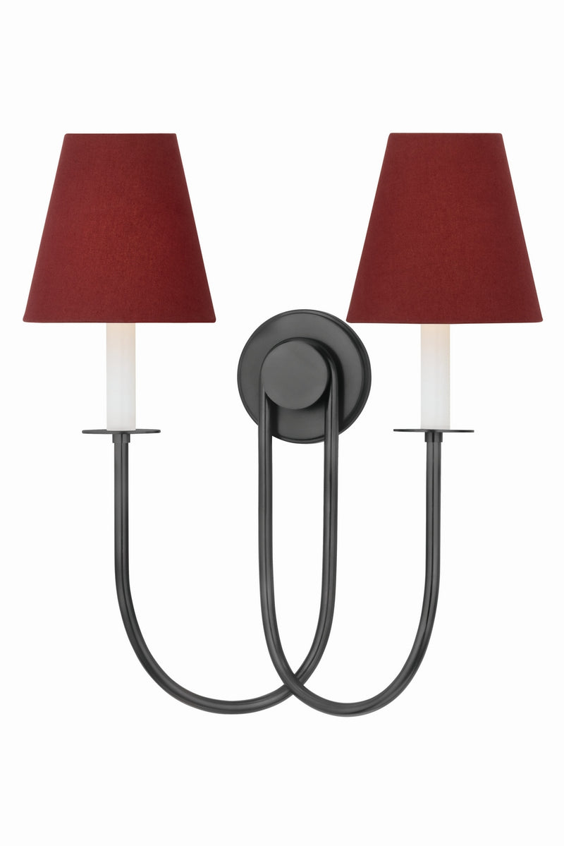 Hudson Valley 4082-OB Two Light Wall Sconce, Old Bronze