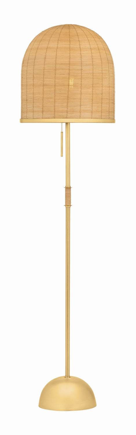 Hudson Valley L9864-AGB One Light Floor Lamp, Aged Brass