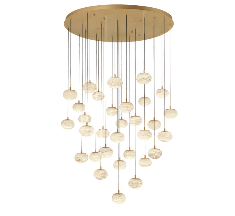 Lib & Co. 12123-030 LED Chandelier, Painted Antique Brass